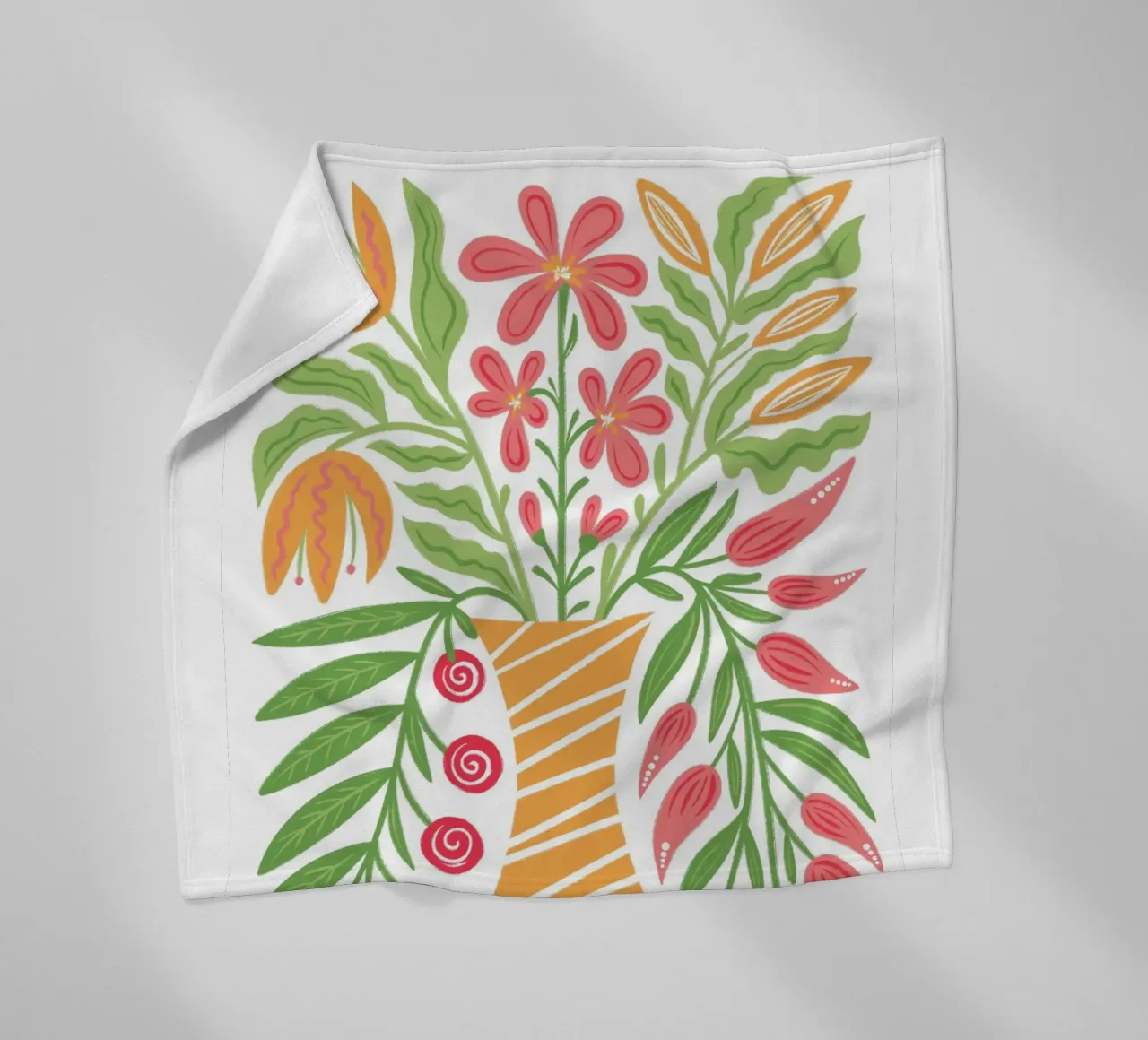Fiori audaci in un vaso coperta in pile da Martina