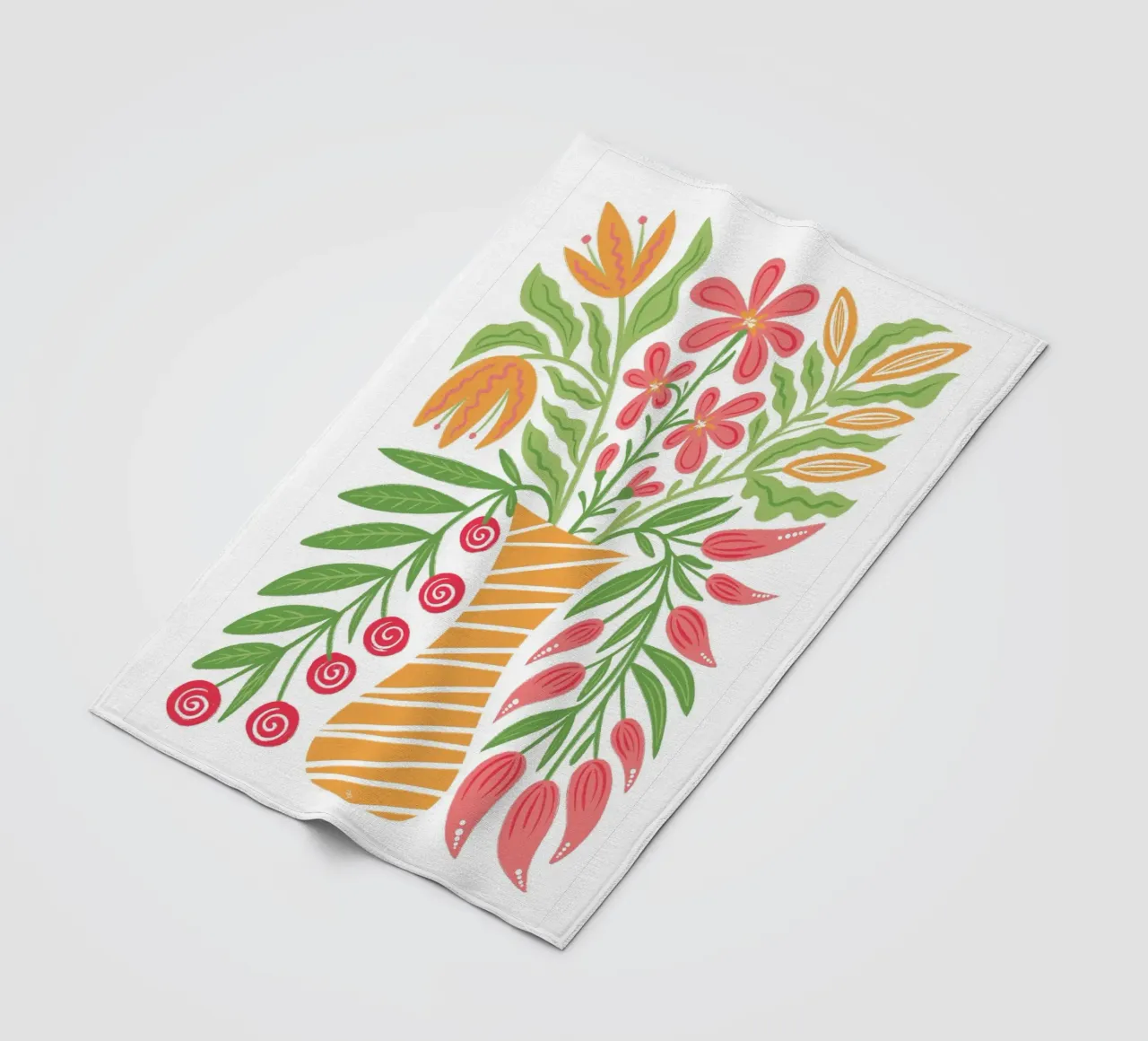 Fiori audaci in un vaso coperta in pile da Martina