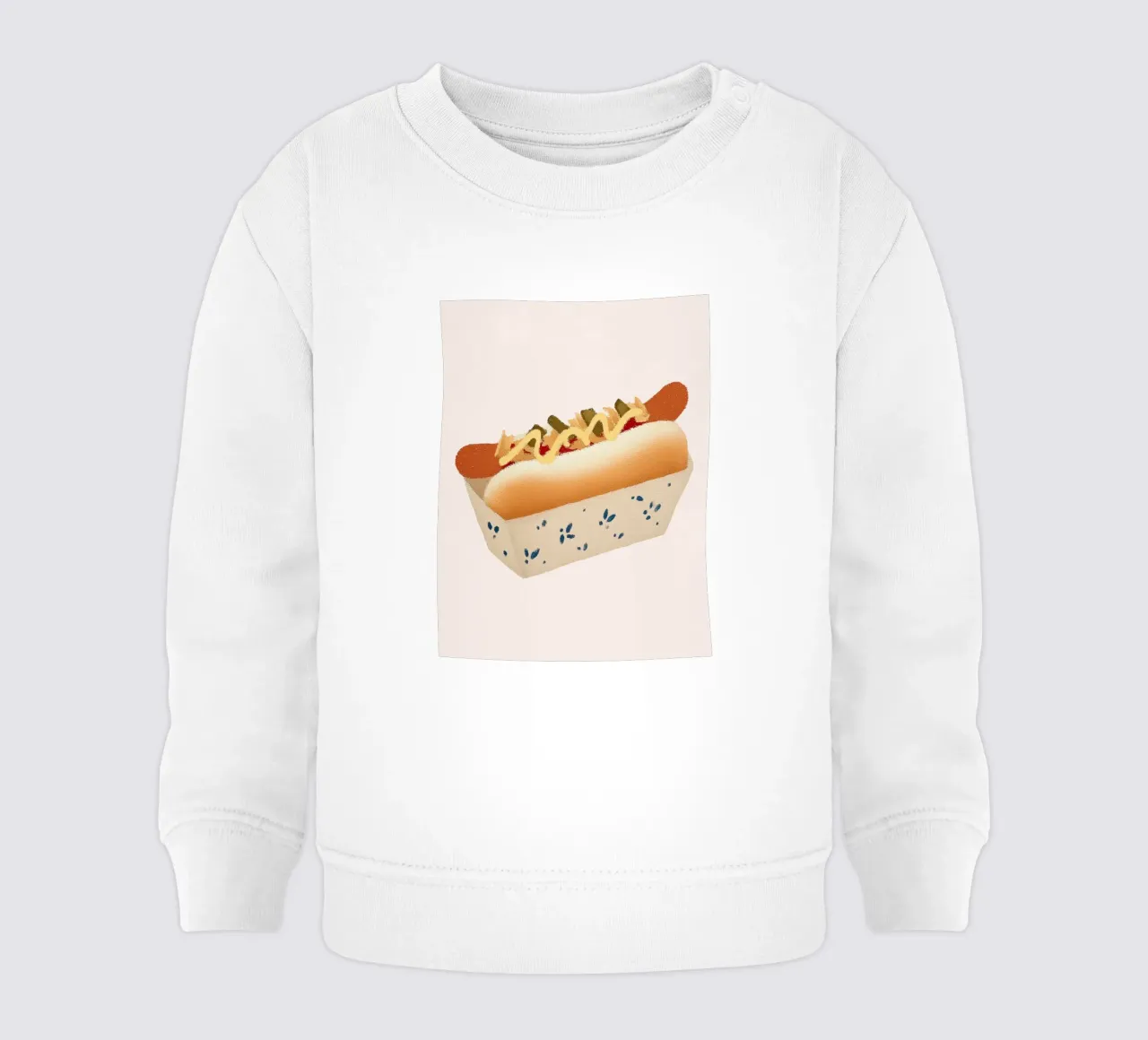 Spuntino a base di hotdog felpa neonato da Carinaprint
