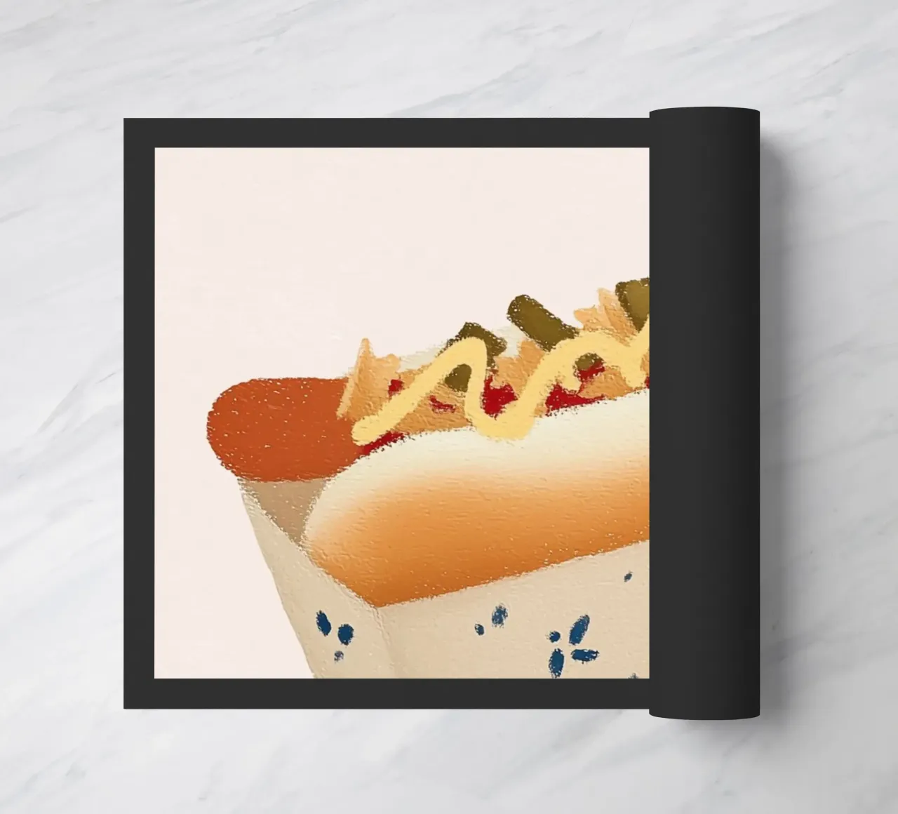 Spuntino a base di hotdog zerbino da Carinaprint