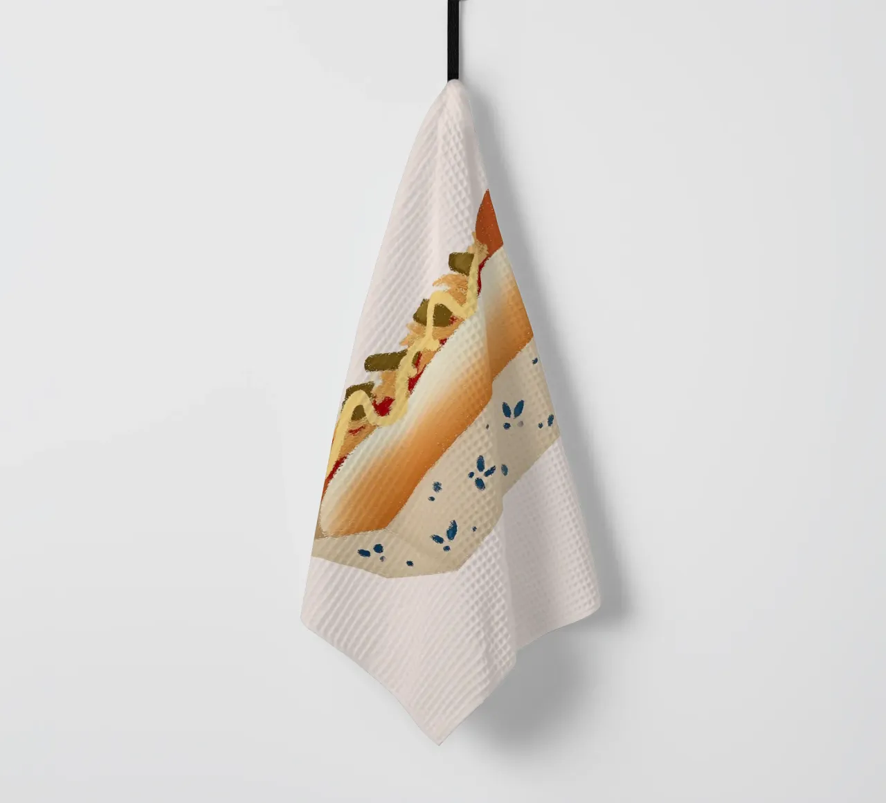 Spuntino a base di hotdog canovaccio da cucina da Carinaprint