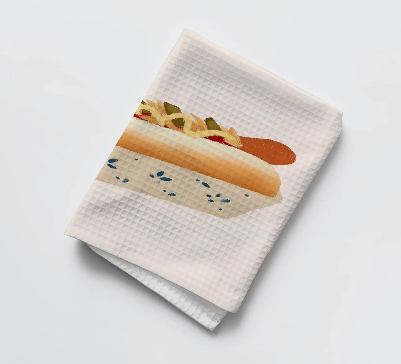 Spuntino a base di hotdog canovaccio da cucina da Carinaprint