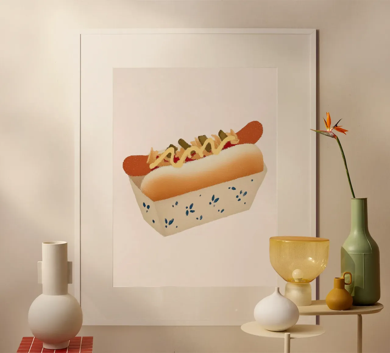 Spuntino a base di hotdog carta hahnemühle da Carinaprint