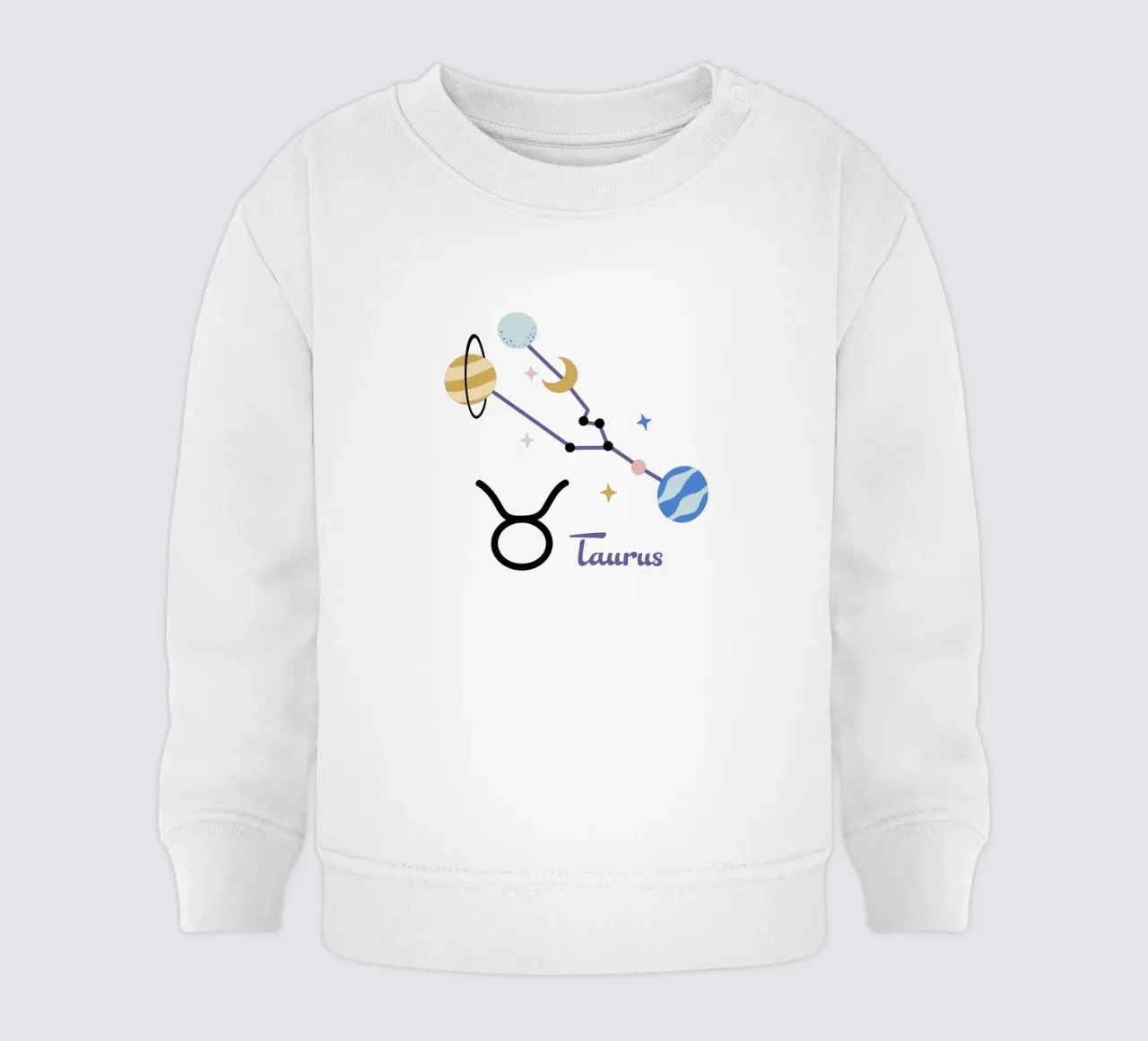 Taurus (Without Background) felpa neonato da treechild