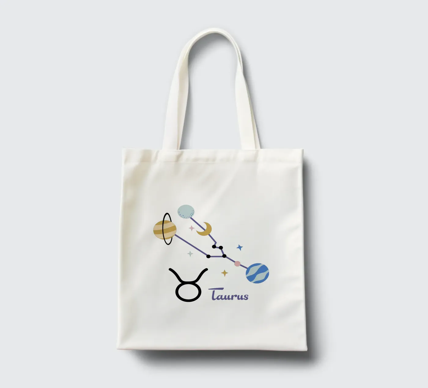 Taurus (Without Background) borsa in juta da treechild