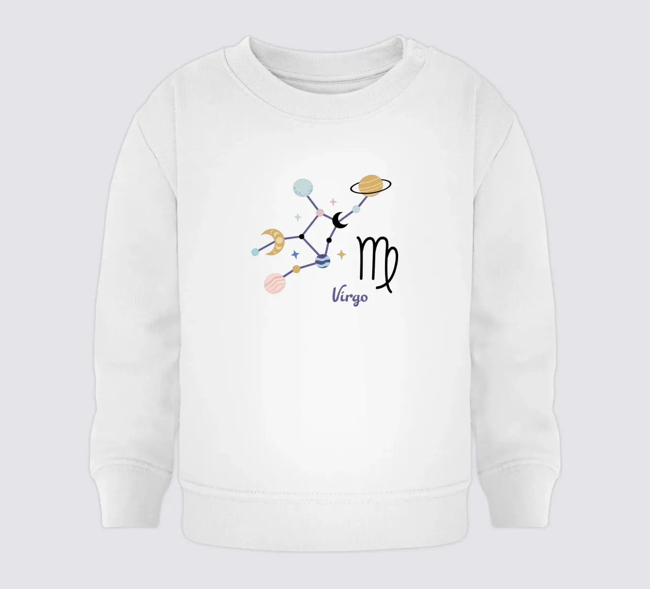 Virgo (Without Background) felpa neonato da treechild