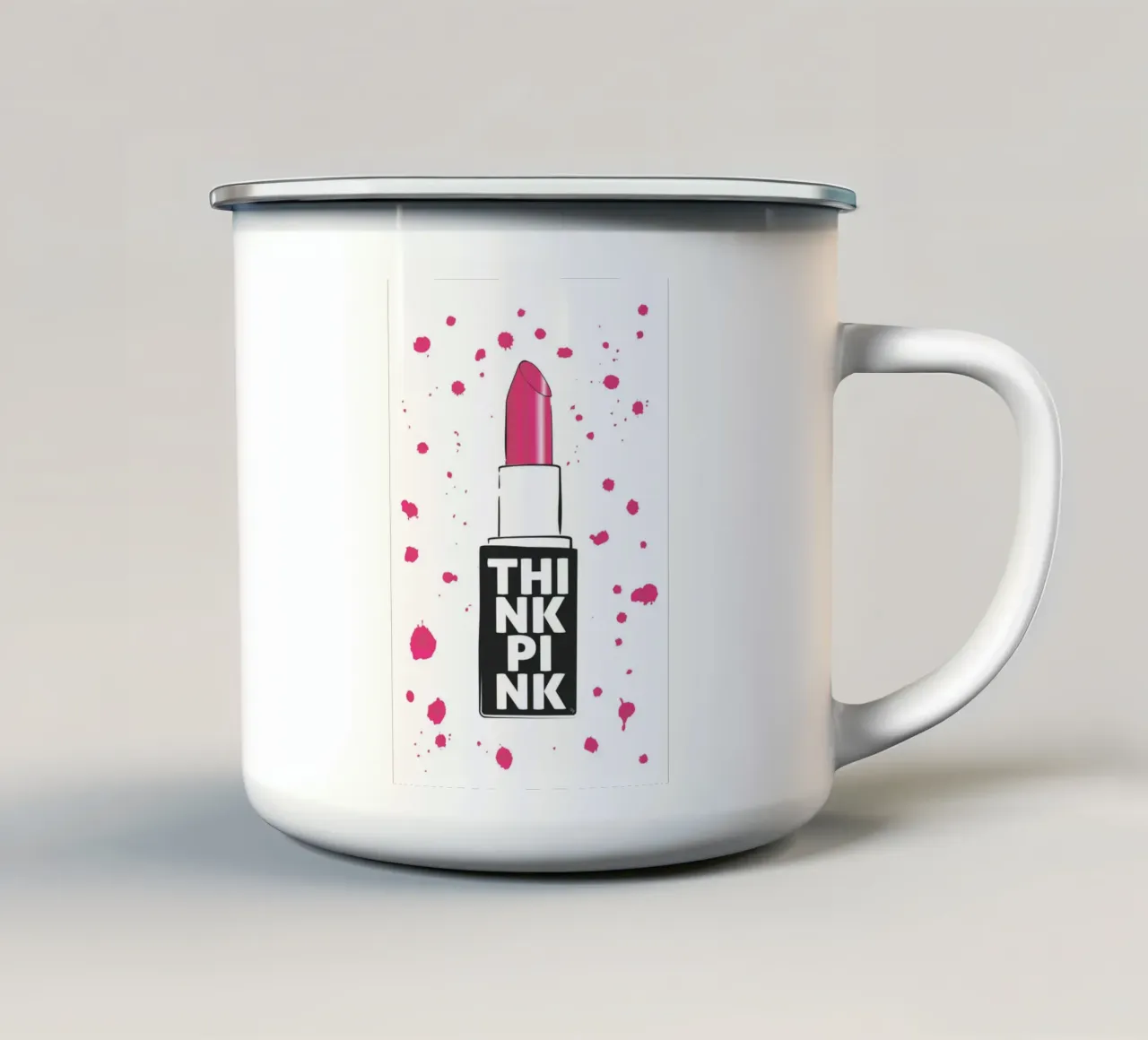 Pensate al rossetto rosa tazza in smalto da Martina