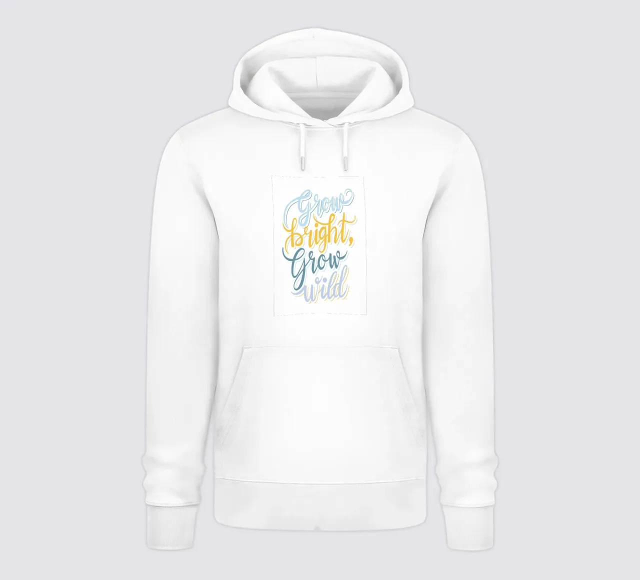 Grow bright, grow wild quote hoodie by Martina