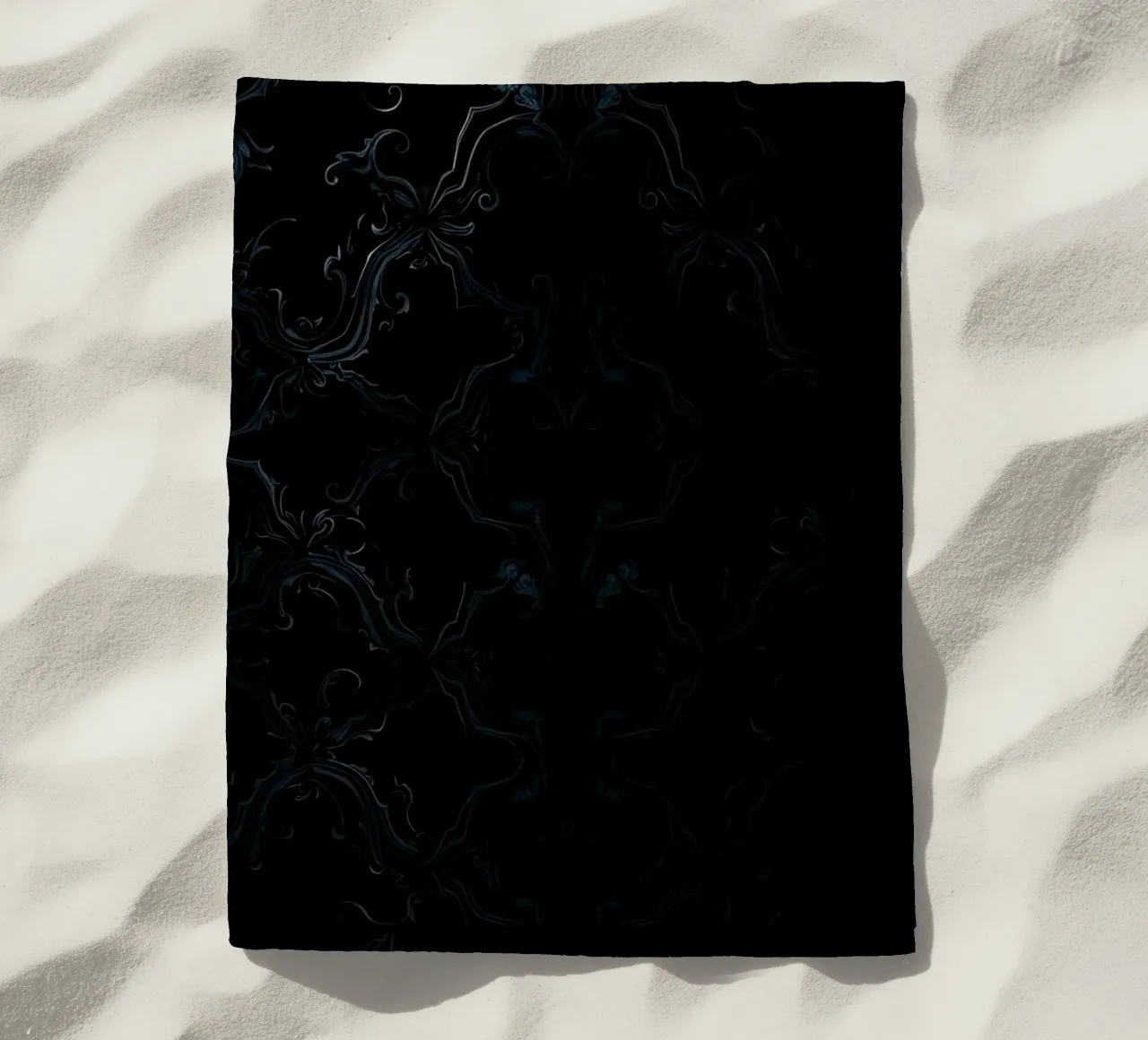 Elegant abstract getextureerd donker behang achtergrond kunst strandhanddoek van DesignDoodle