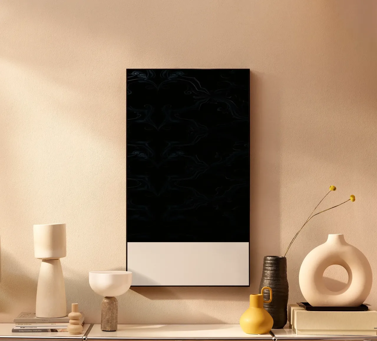 Elegant abstract getextureerd donker behang achtergrond kunst aluminium-dibond van DesignDoodle