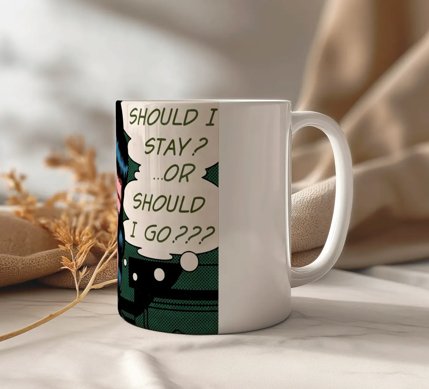Indecision ceramic mug by Matheus Lopes Castro