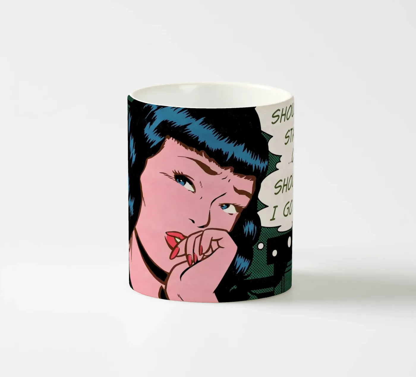 Indecision ceramic mug by Matheus Lopes Castro