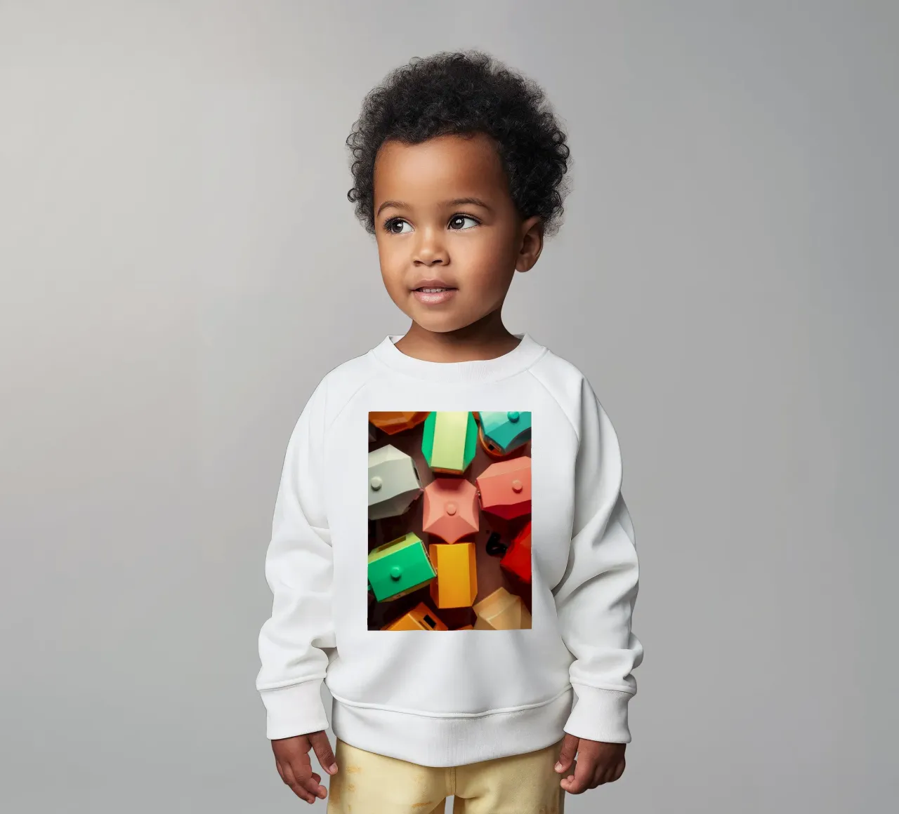 Forme astratte colorate stratificate di forme geometriche felpa neonato da DesignDoodle