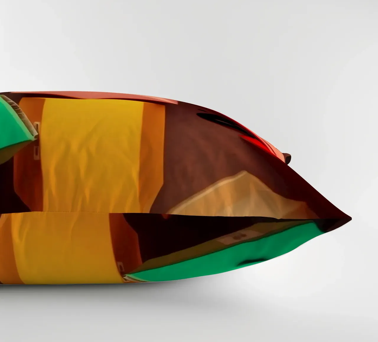 Forme astratte colorate stratificate di forme geometriche cuscino da DesignDoodle