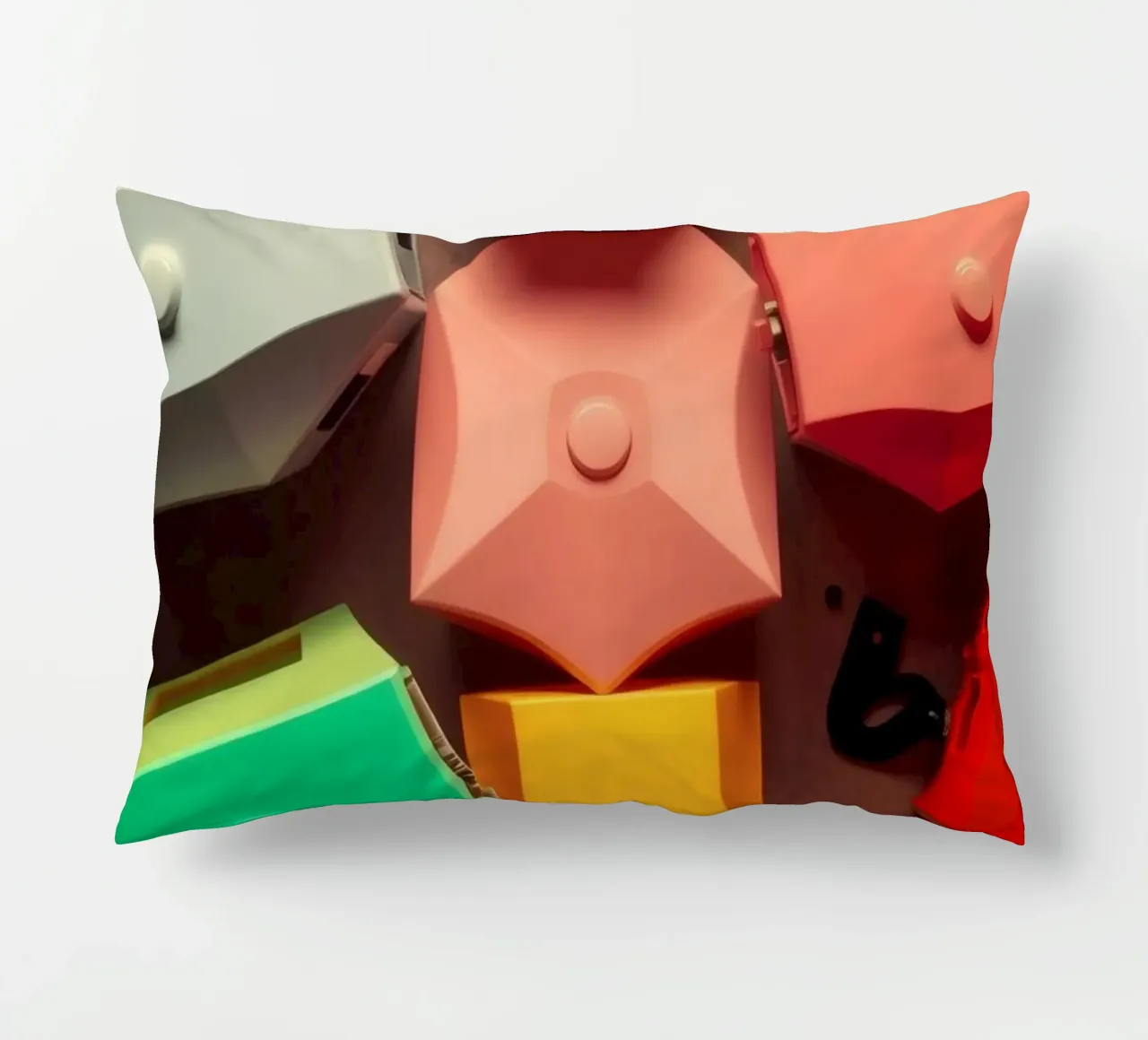 Kleurrijke abstracte vormen lagen van geometrische vormen kussen van DesignDoodle