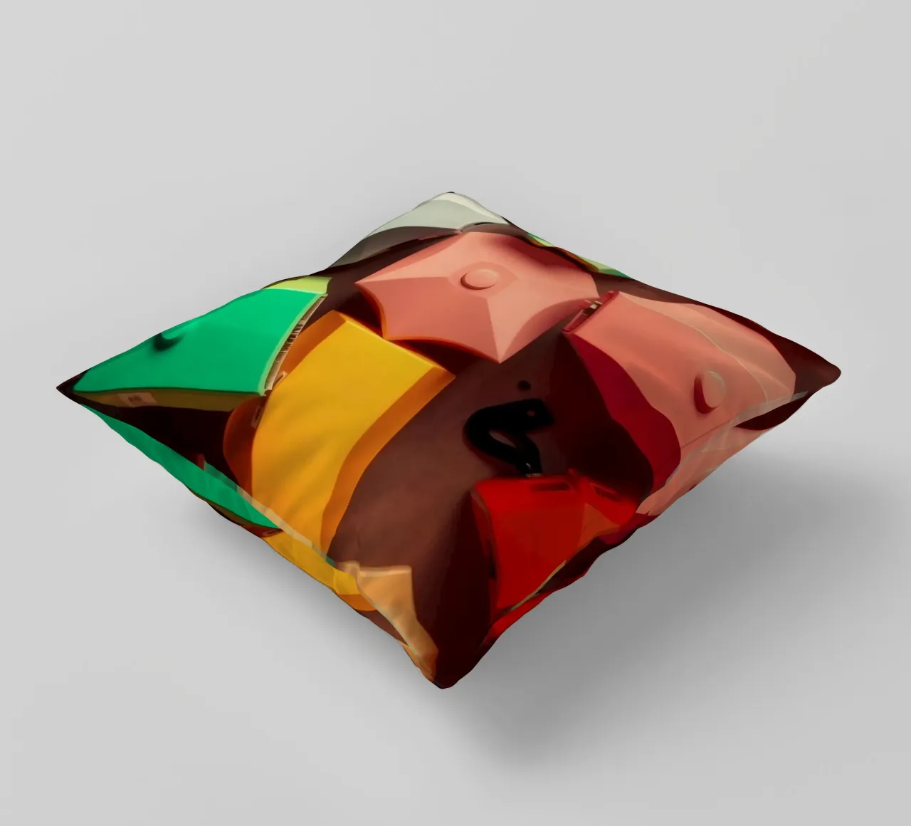 Kleurrijke abstracte vormen lagen van geometrische vormen kussen van DesignDoodle