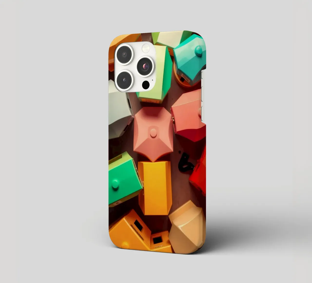 Forme astratte colorate stratificate di forme geometriche cover iphone da DesignDoodle