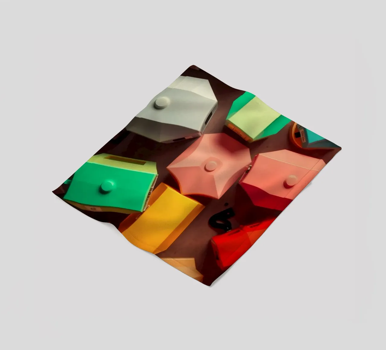 Forme astratte colorate stratificate di forme geometriche coperta in pile da DesignDoodle