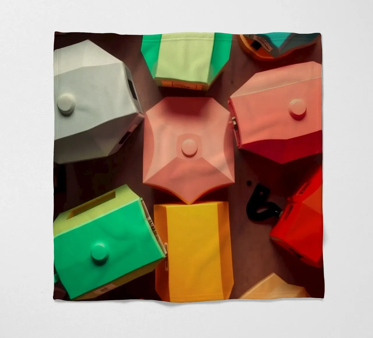 Forme astratte colorate stratificate di forme geometriche coperta in pile da DesignDoodle