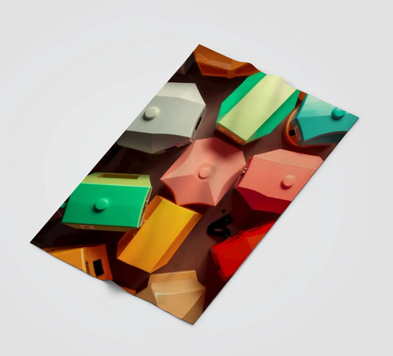 Forme astratte colorate stratificate di forme geometriche coperta in pile da DesignDoodle