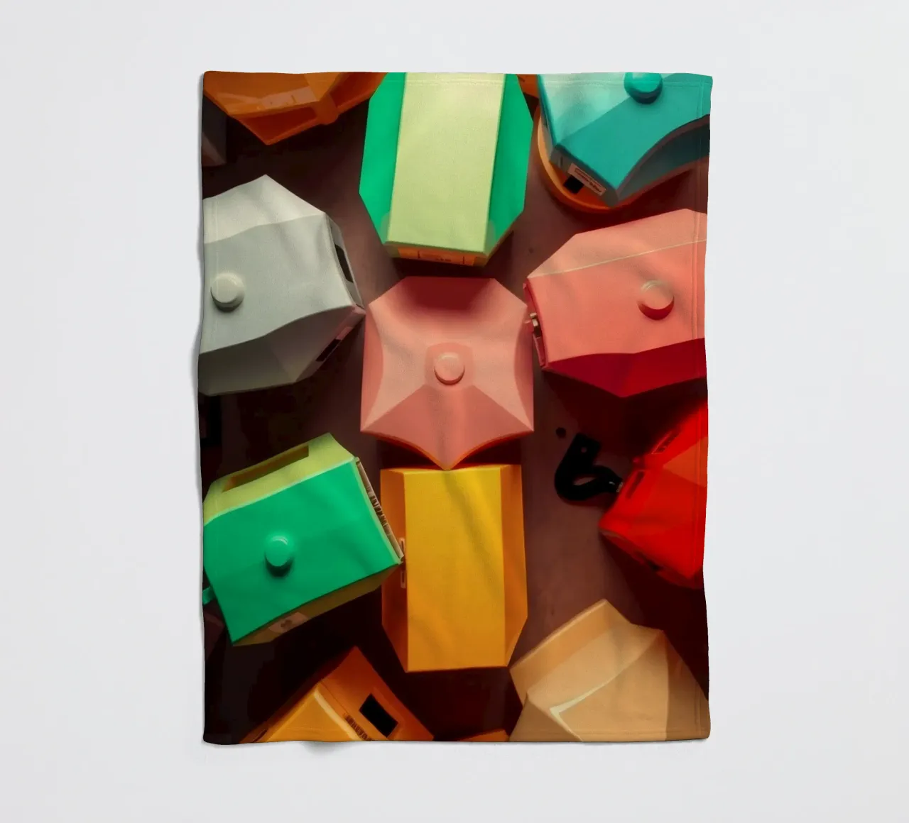 Forme astratte colorate stratificate di forme geometriche coperta in pile da DesignDoodle