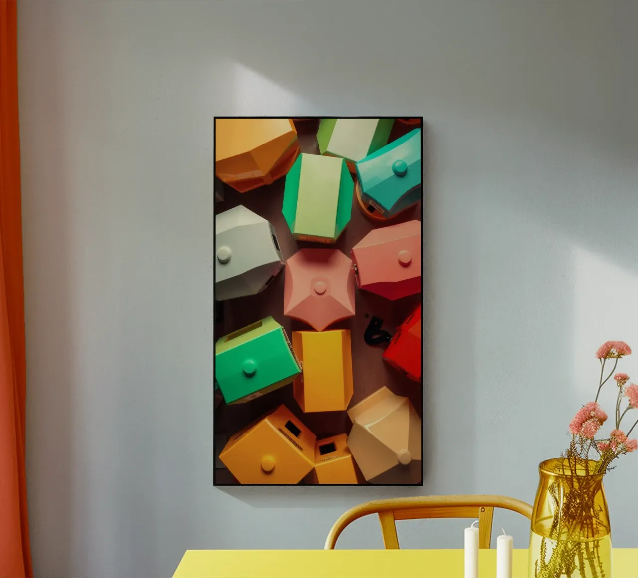 Forme astratte colorate stratificate di forme geometriche plexiglass da DesignDoodle