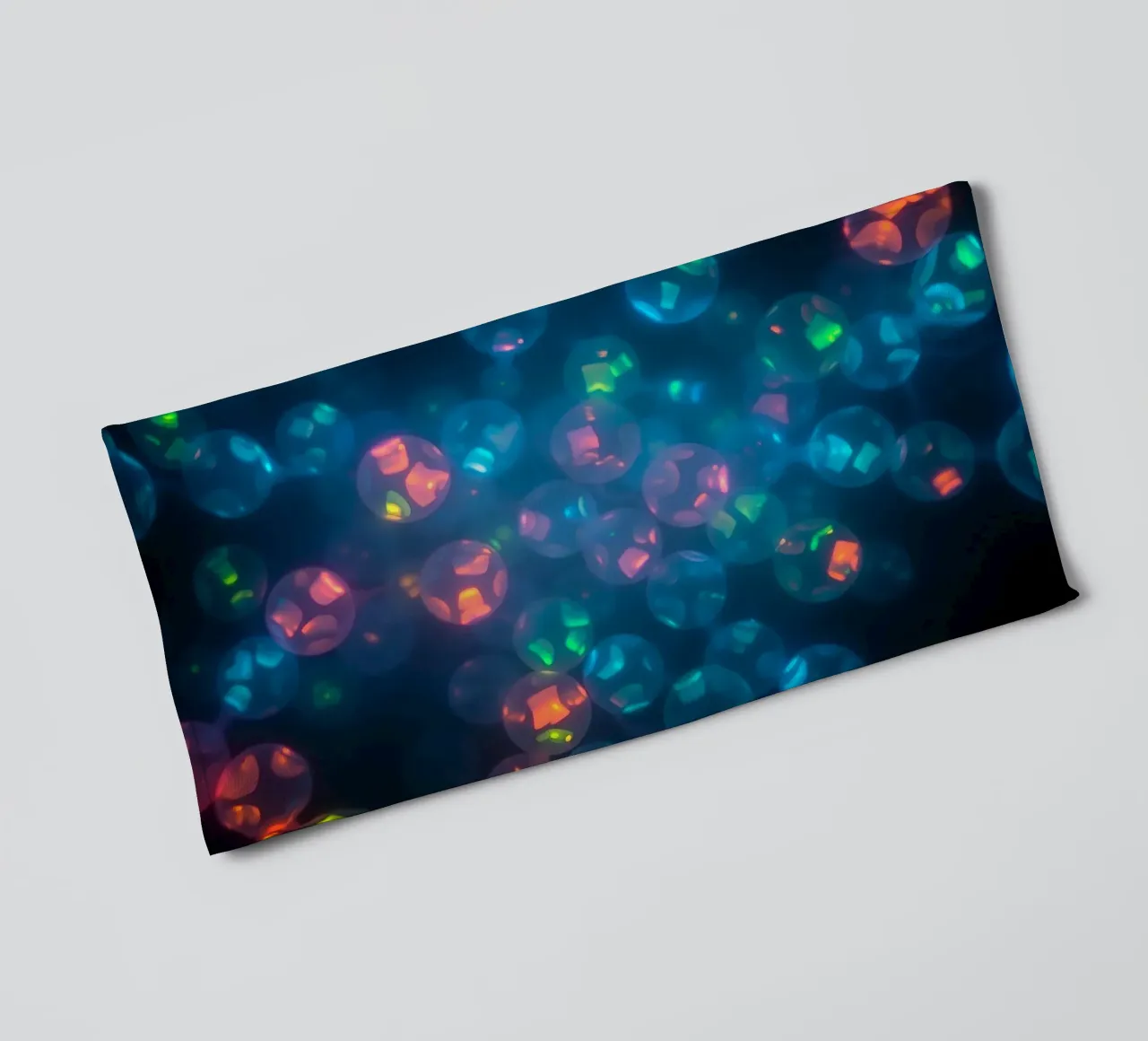 abstract pattern featuring colorful spheres towel by DesignDoodle