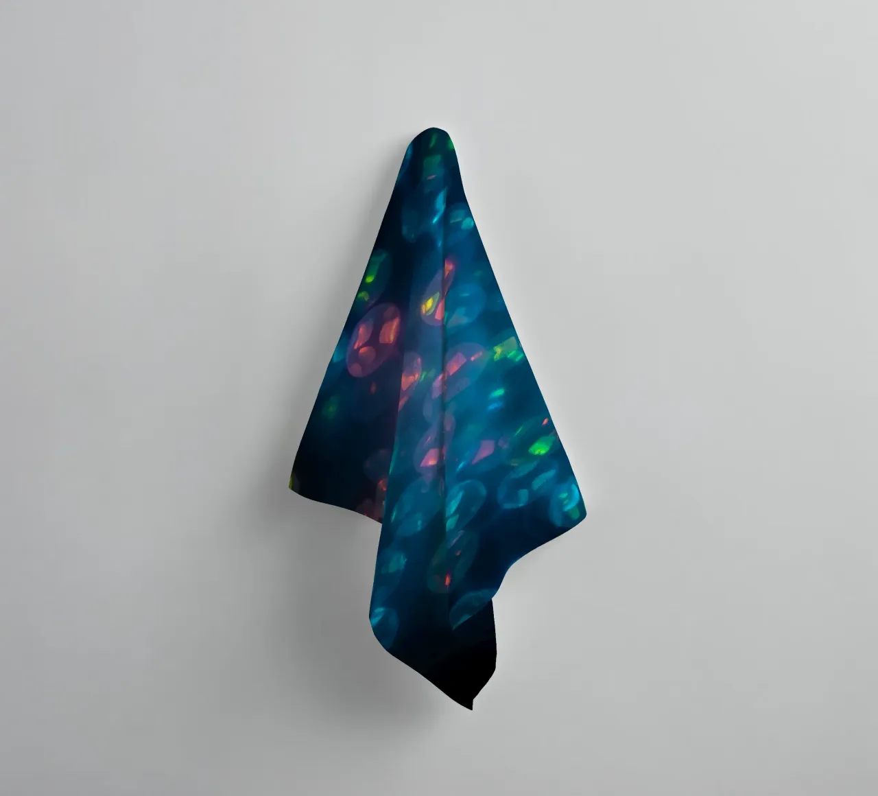 abstract pattern featuring colorful spheres towel by DesignDoodle