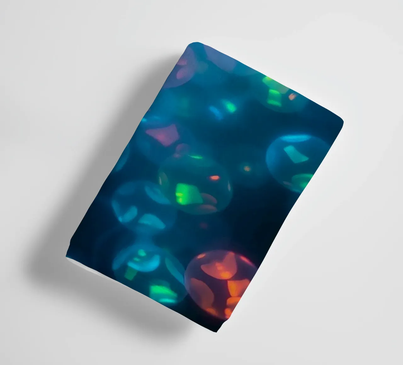 abstract pattern featuring colorful spheres towel by DesignDoodle