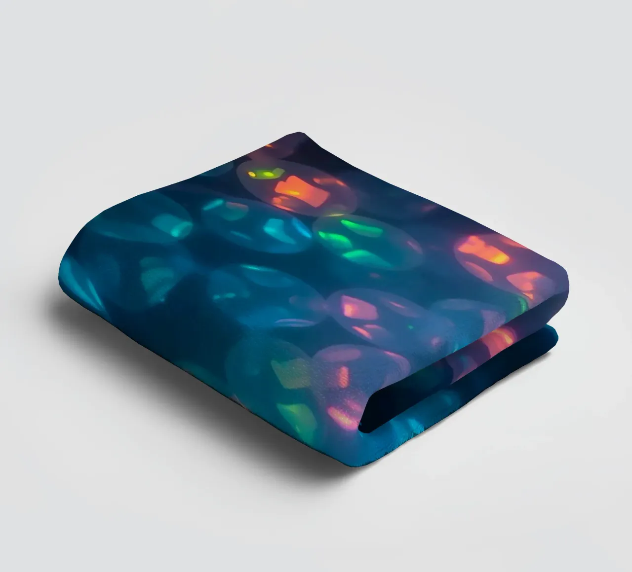 abstract pattern featuring colorful spheres towel by DesignDoodle