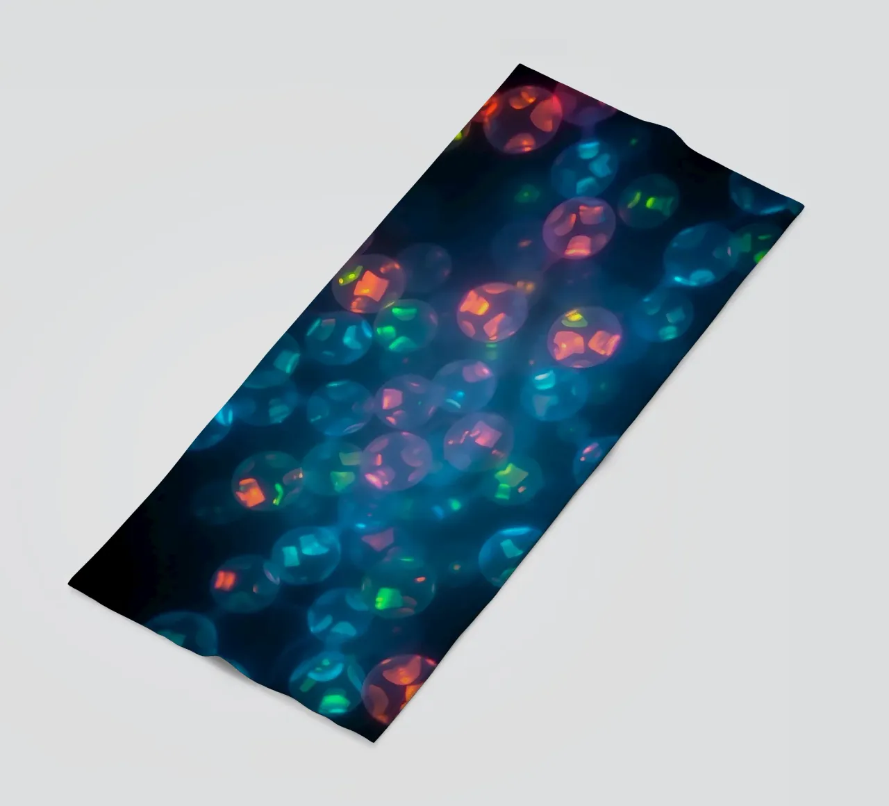 abstract pattern featuring colorful spheres beach towel by DesignDoodle
