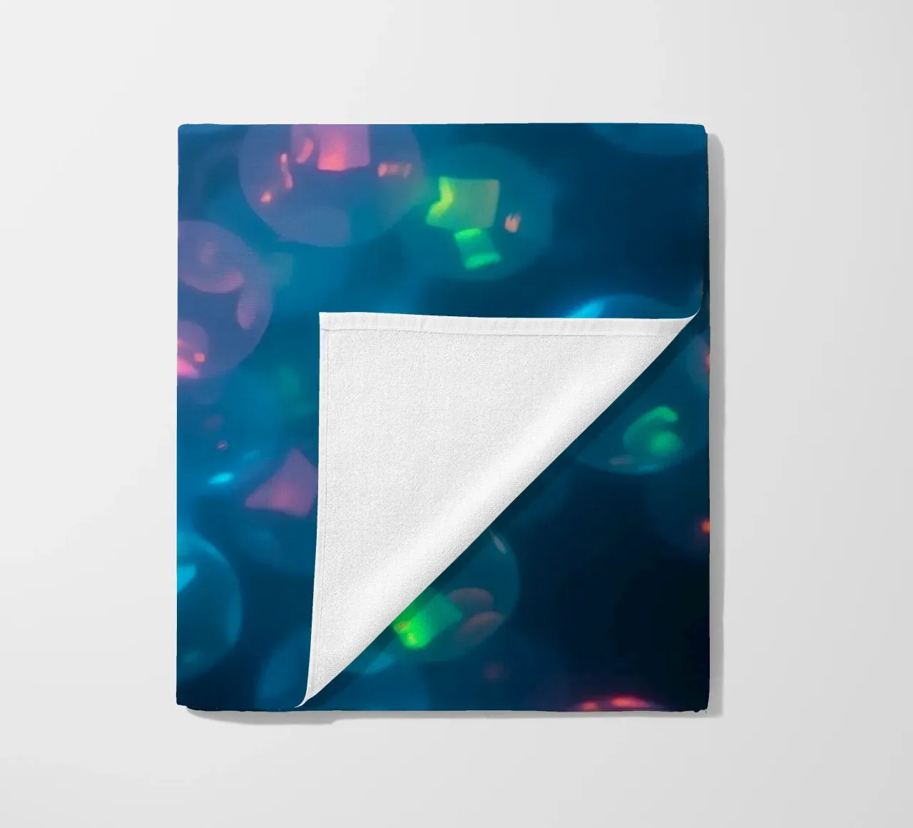 abstract pattern featuring colorful spheres beach towel by DesignDoodle