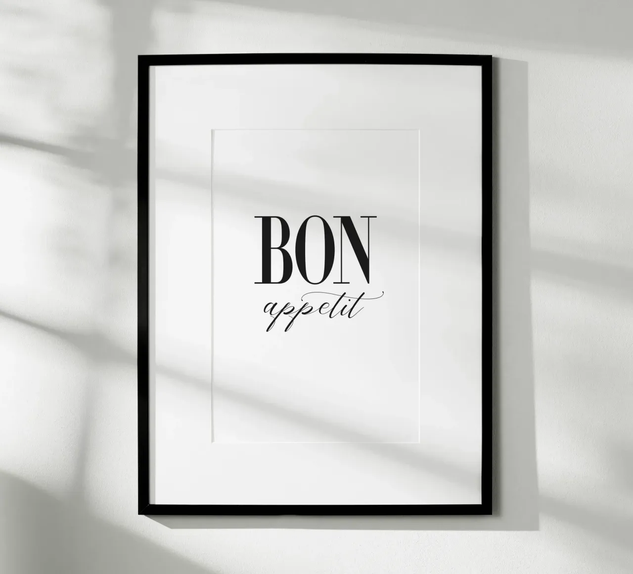 Buon appetito poster con telaio in legno da NouveauPrints