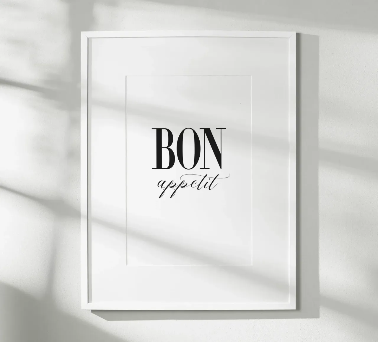 Buon appetito poster con telaio in legno da NouveauPrints
