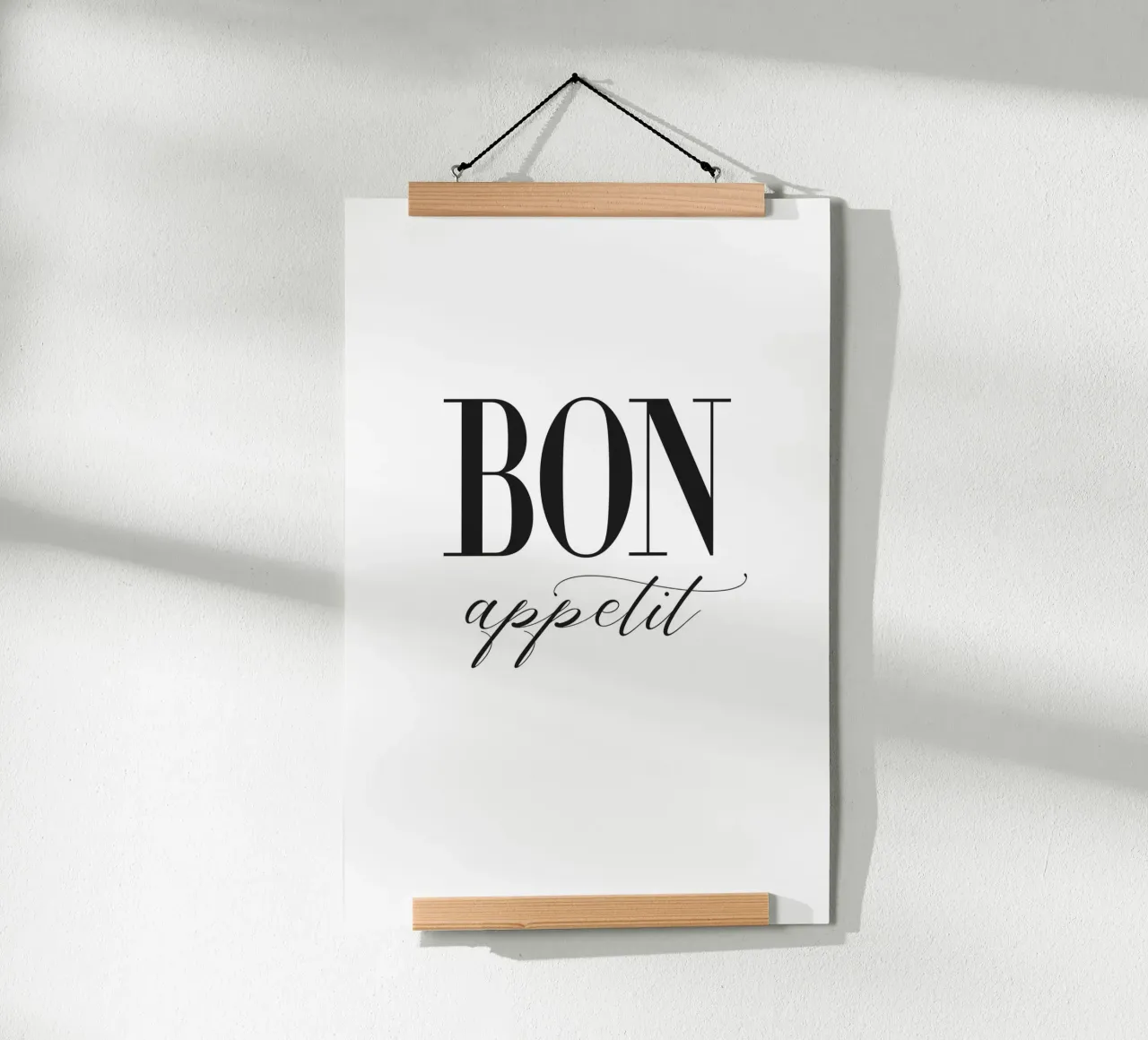 Buon appetito poster con telaio in legno da NouveauPrints