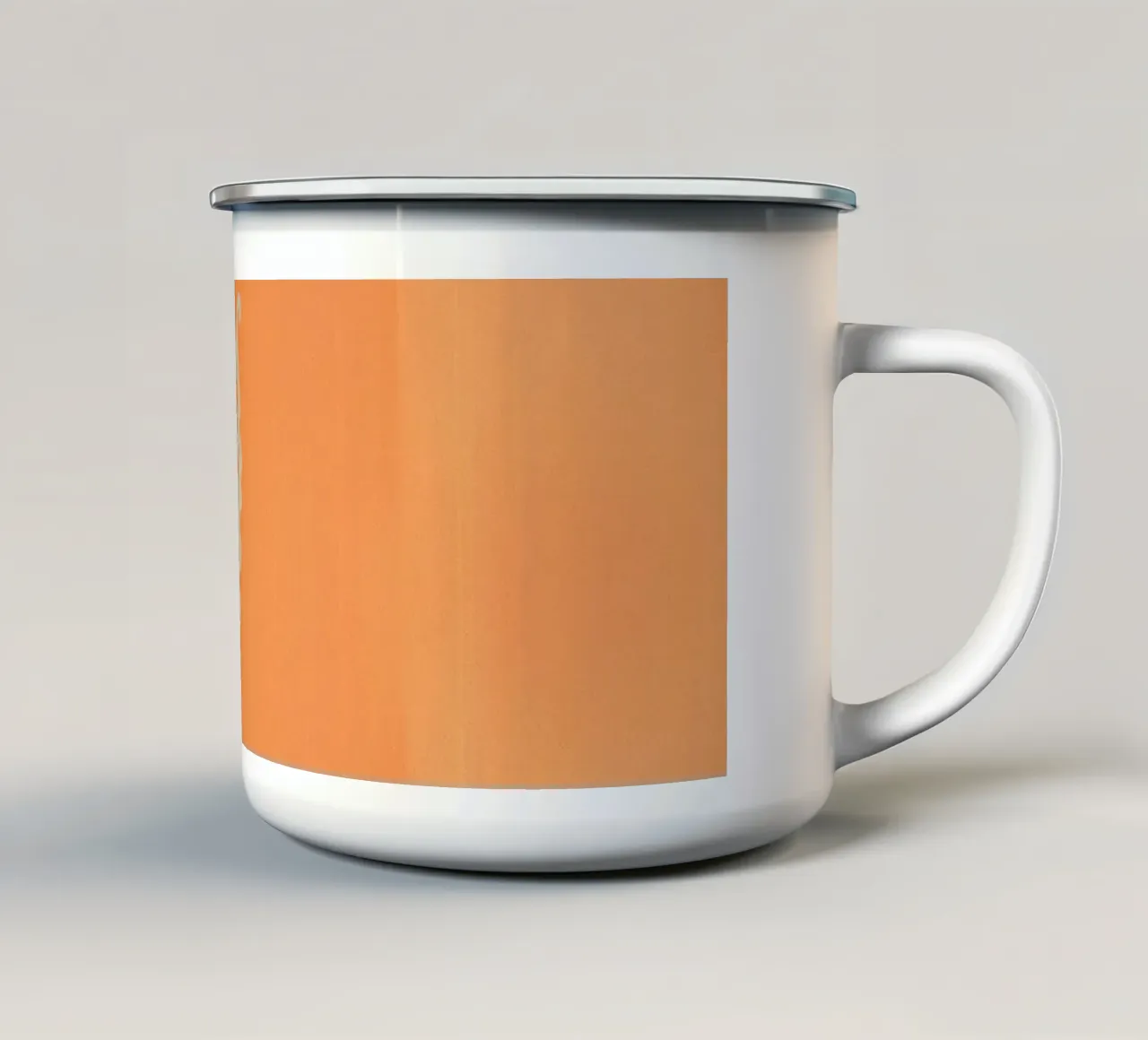 Levendig abstract ontwerp met oranje en blauwe wervelingen emaille mok van DesignDoodle