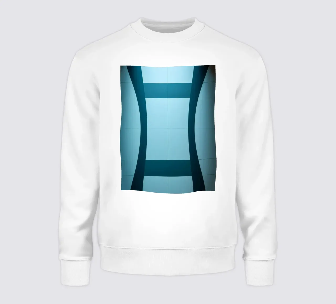 Einzigartiges abstraktes Design mit sanften Kurven und kontrastierenden Sweatshirt von DesignDoodle
