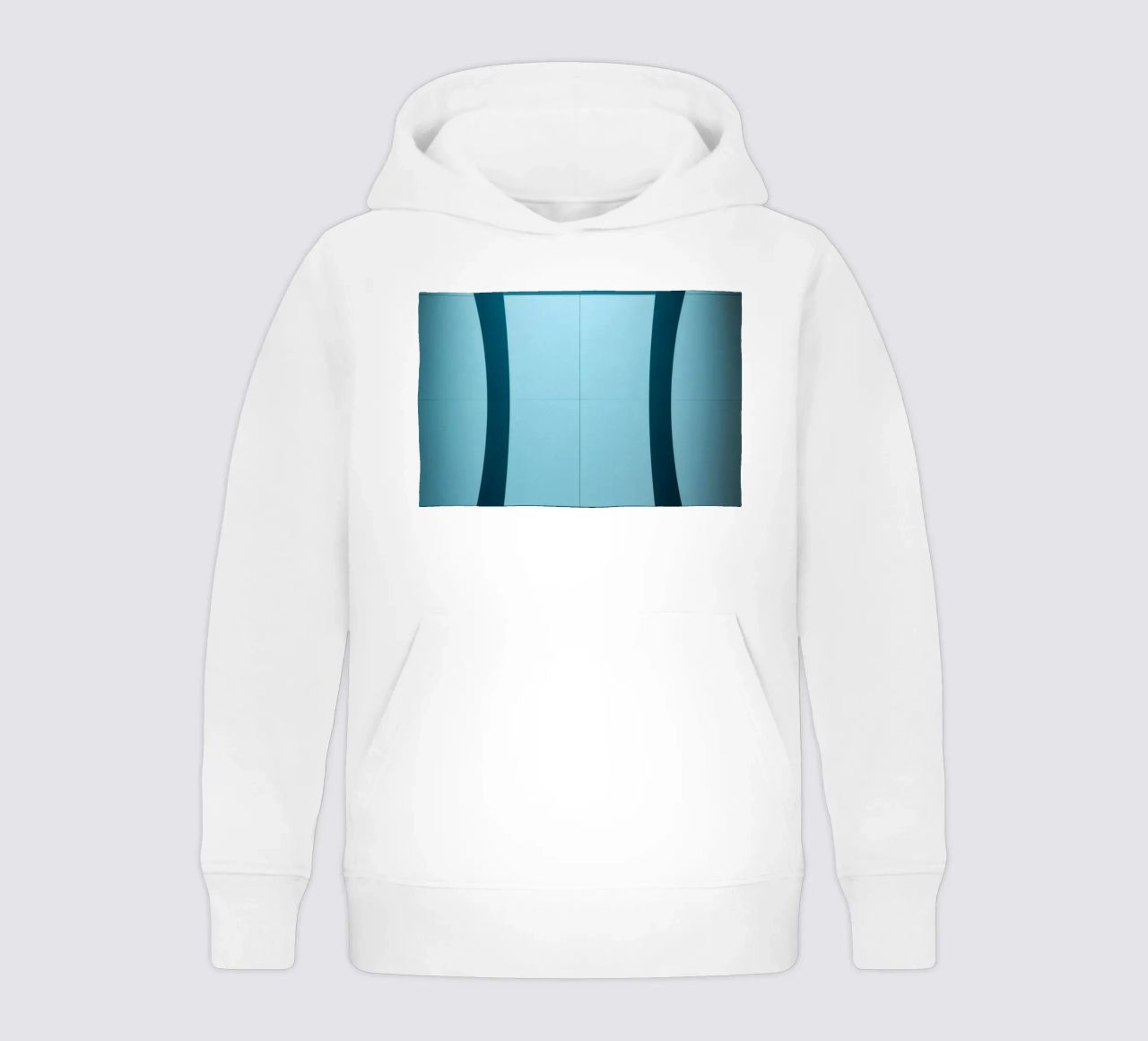 Design unico e astratto con curve morbide e contrasto felpa bambino con cappuccio da DesignDoodle