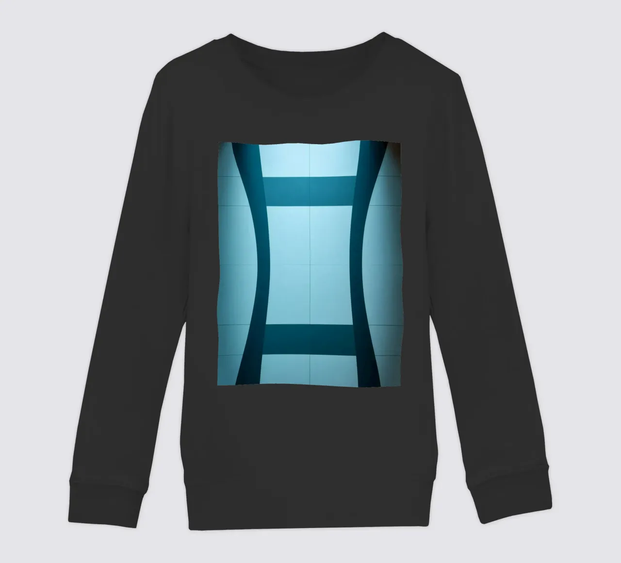 Design unico e astratto con curve morbide e contrasto felpa bambino da DesignDoodle