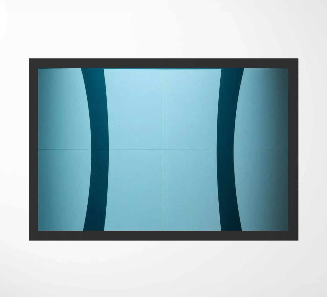 Unique abstract design with smooth curves and contrasting doormat by DesignDoodle
