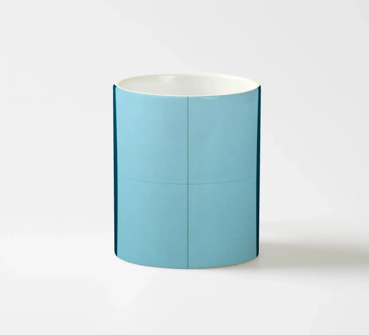 Unique abstract design with smooth curves and contrasting ceramic mug by DesignDoodle