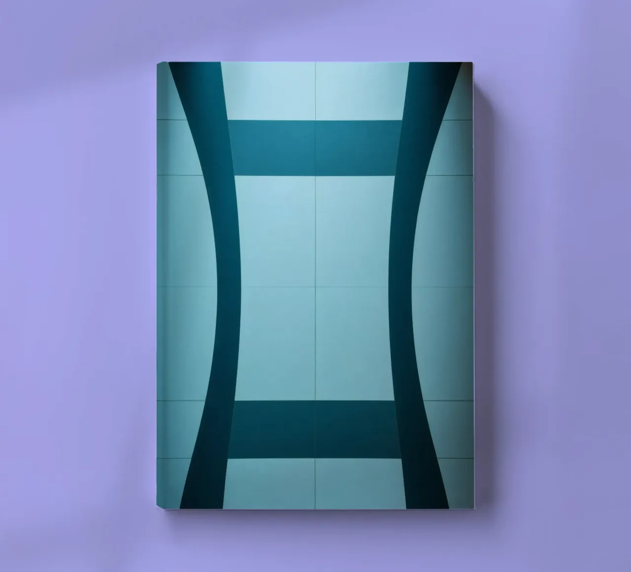 Einzigartiges abstraktes Design mit sanften Kurven und kontrastierenden Notizbuch von DesignDoodle