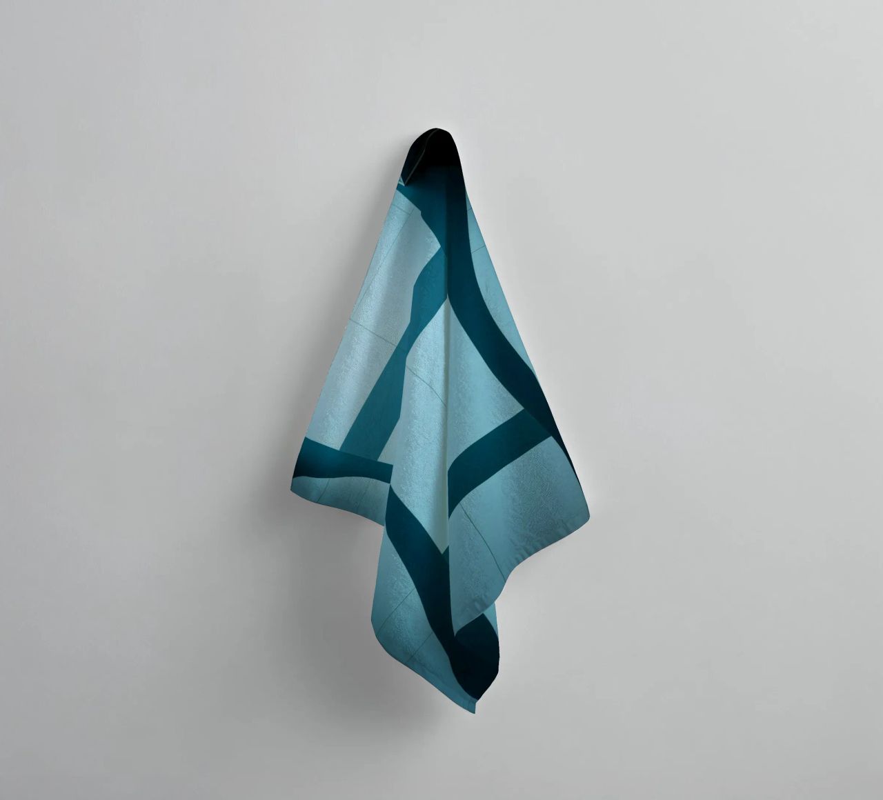 Unique abstract design with smooth curves and contrasting towel by DesignDoodle