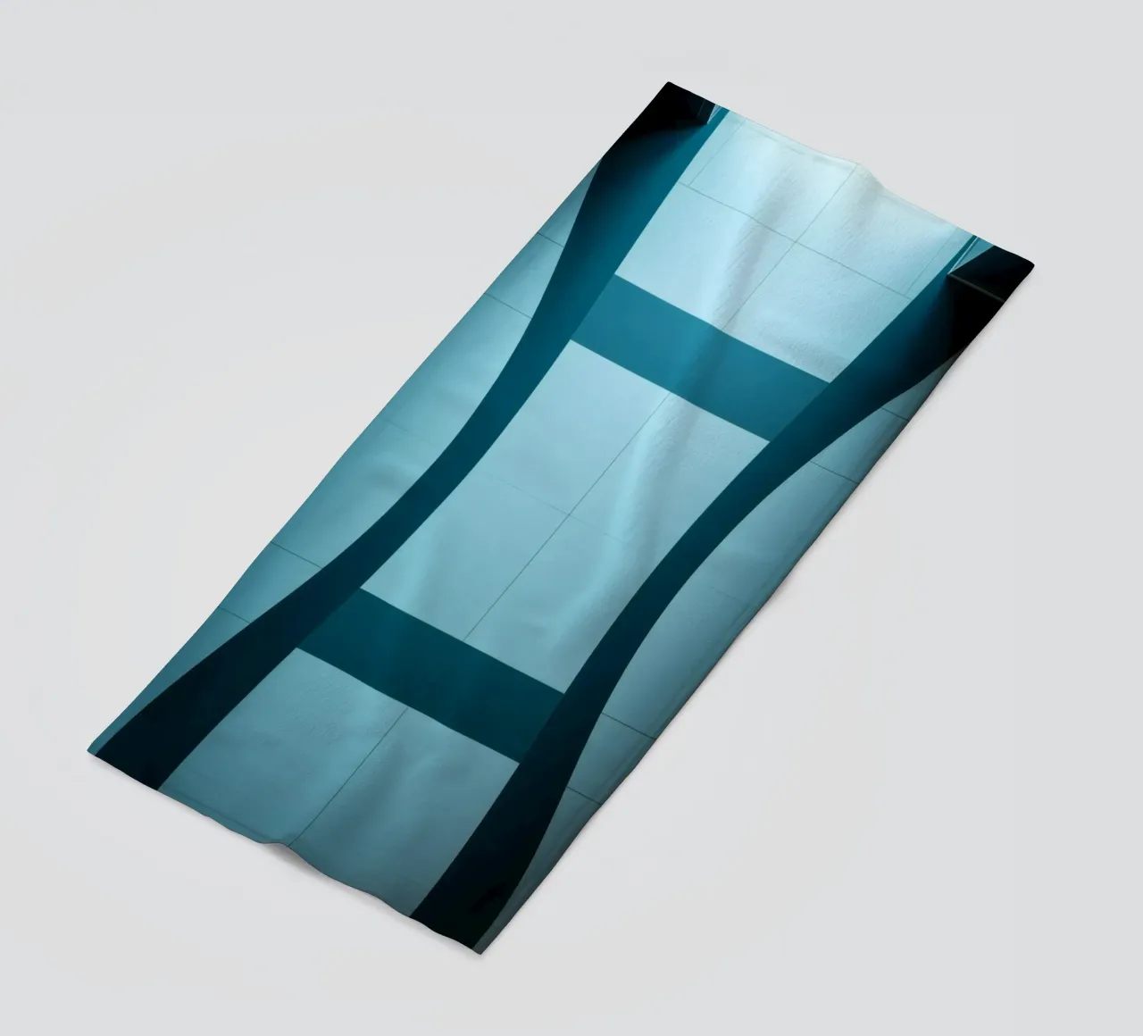 Design unico e astratto con curve morbide e contrasto telo mare da DesignDoodle