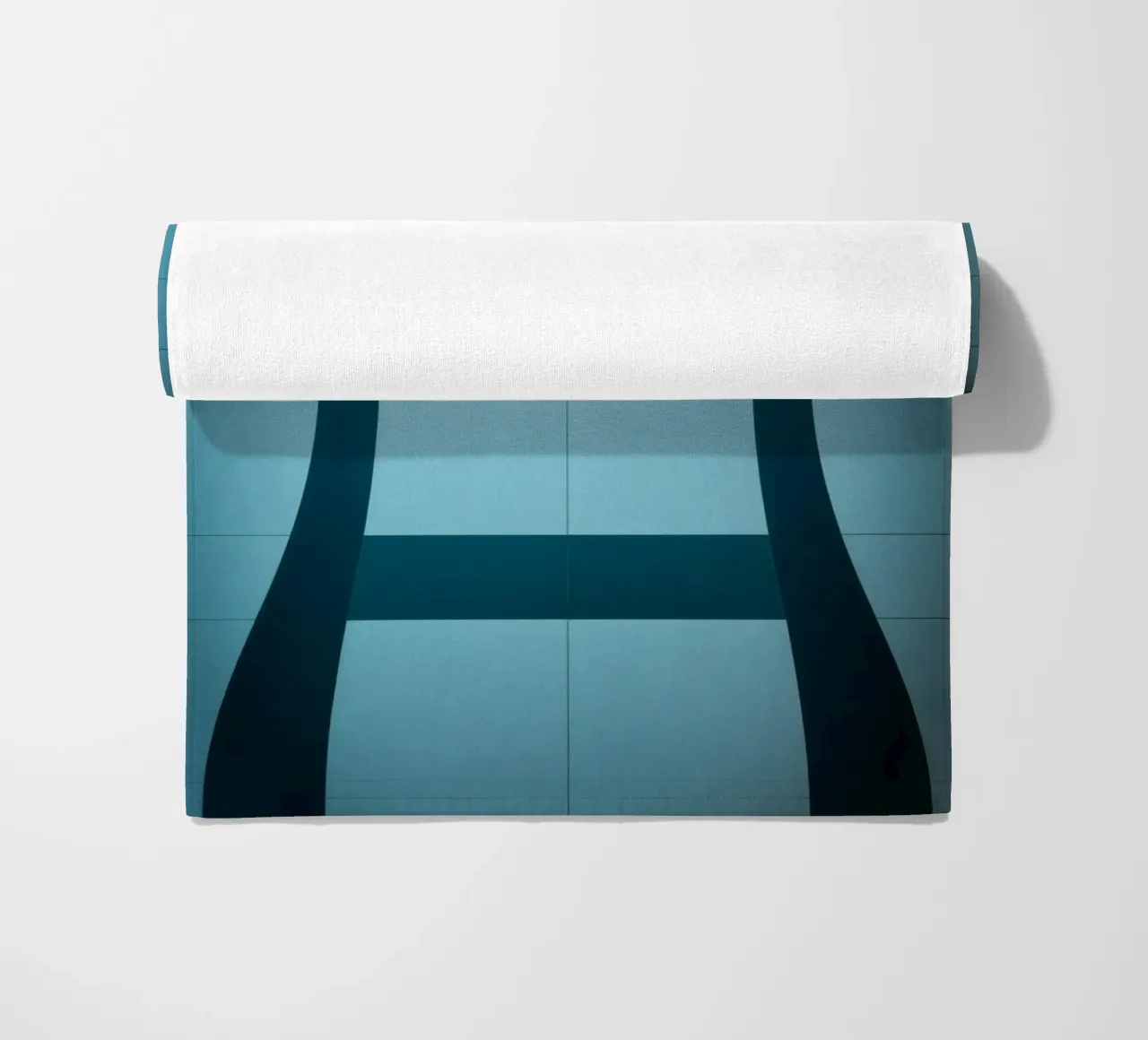 Design unico e astratto con curve morbide e contrasto telo mare da DesignDoodle