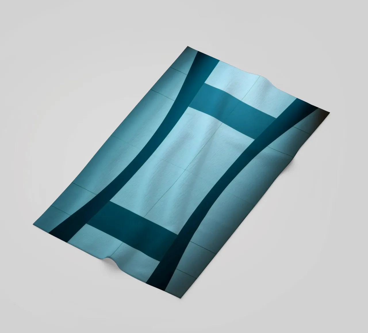 Design unico e astratto con curve morbide e contrasto telo mare da DesignDoodle