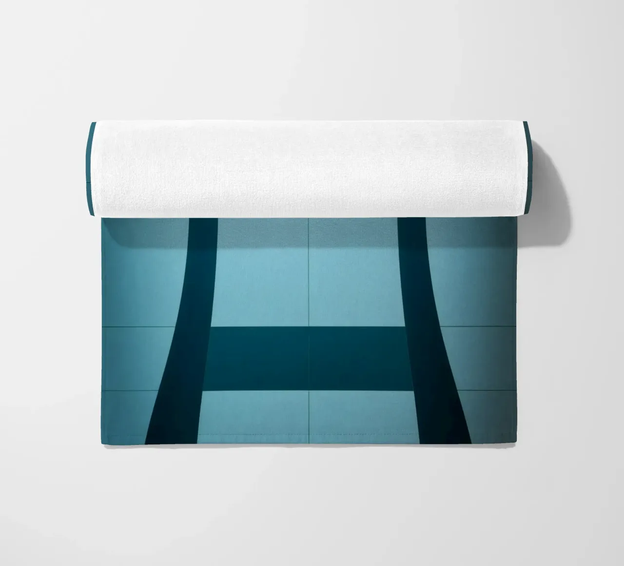 Design unico e astratto con curve morbide e contrasto telo mare da DesignDoodle