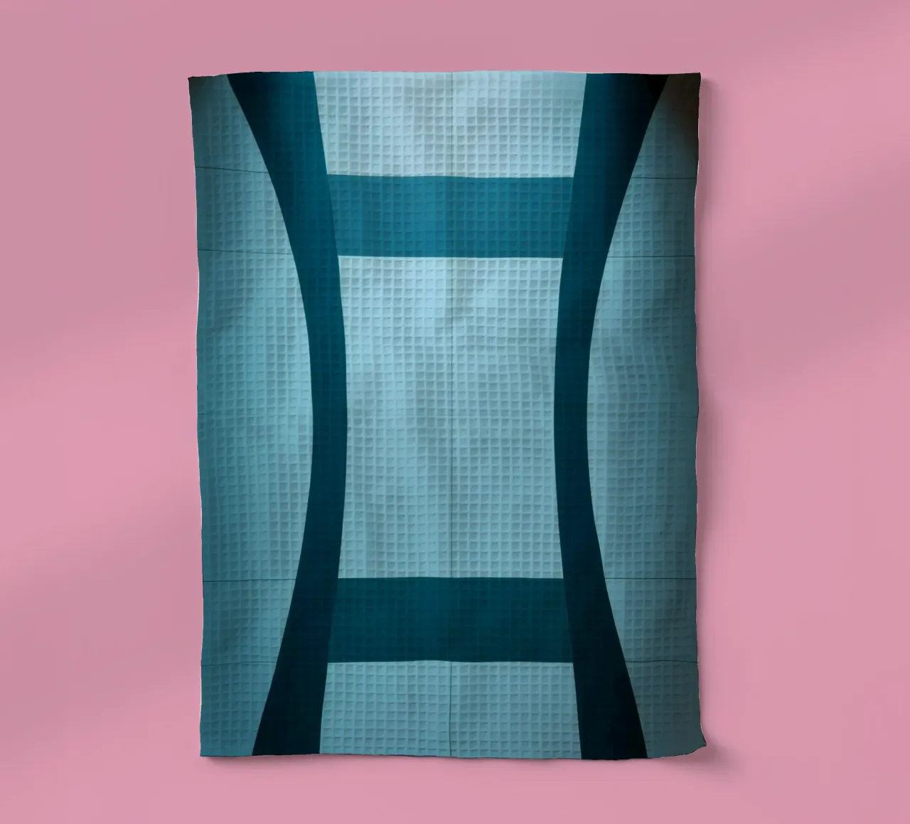 Design unico e astratto con curve morbide e contrasto canovaccio da cucina da DesignDoodle