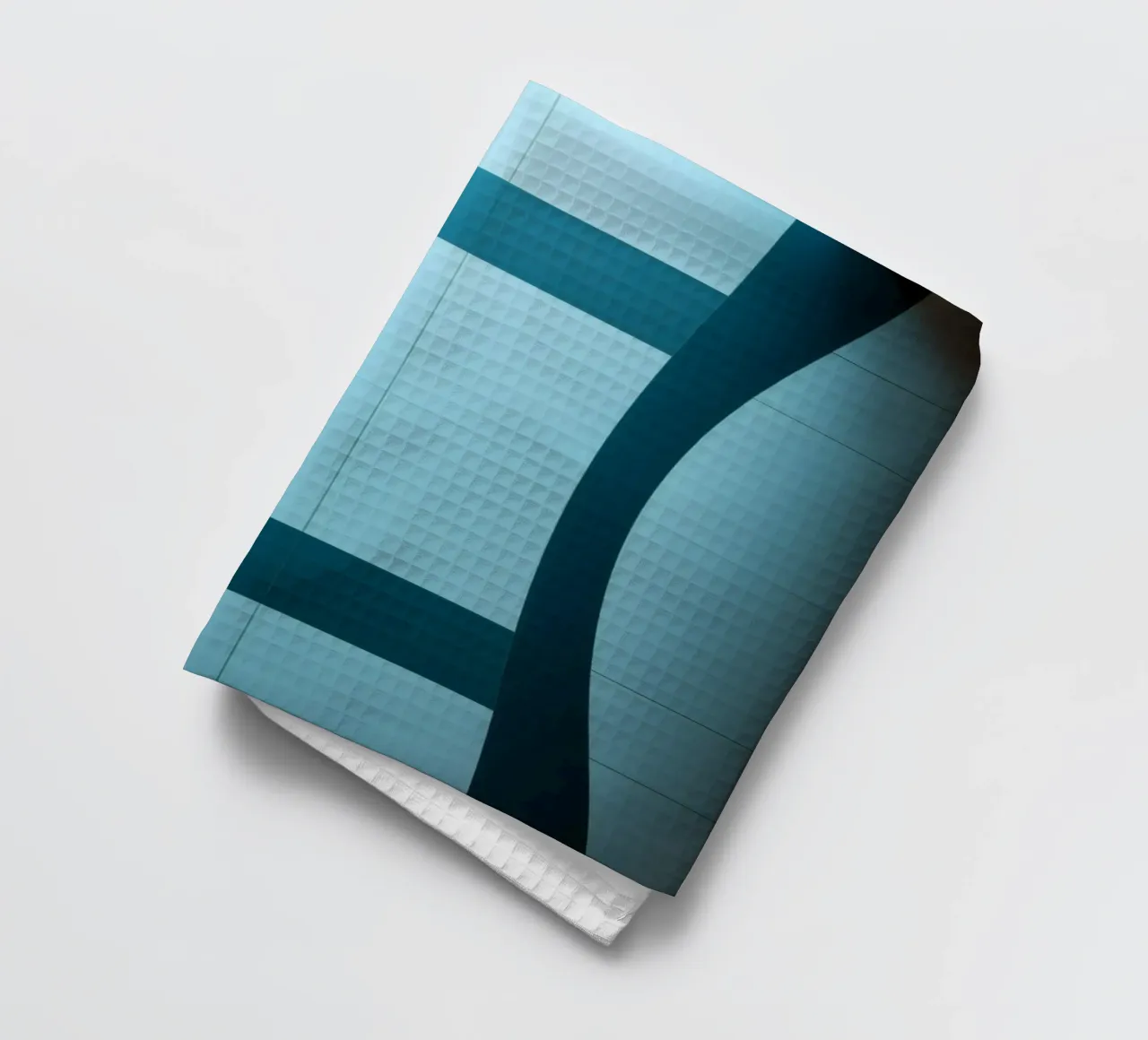 Diseño abstracto único con curvas suaves y contrastes paño de cocina de DesignDoodle