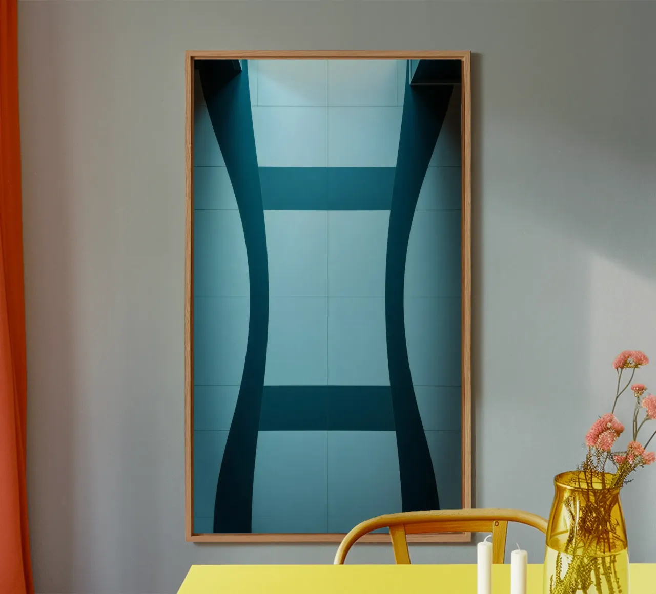 Design unico e astratto con curve morbide e contrasto alluminio dibond da DesignDoodle